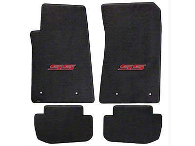 Lloyd Ultimat Front and Rear Floor Mats with SS Logo; Black (10-15 Camaro)