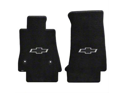 Lloyd Ultimat Front Floor Mats with Black 3D Bowtie Logo; Black (16-24 Camaro)