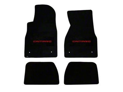 Lloyd Ultimat Front and Rear Floor Mats with Red Camaro Logo; Black (93-02 Camaro)