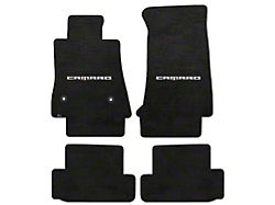 Lloyd Velourtex Front and Rear Floor Mats with Camaro Word Logo; Black (16-24 Camaro)