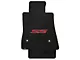 Lloyd Velourtex Front and Rear Floor Mats with Red SS Logo; Black (16-24 Camaro)