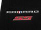 Lloyd Velourtex Front Floor Mats with Camaro and Red SS Logo; Black (16-24 Camaro)