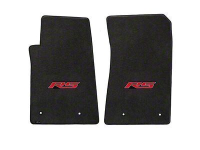 Lloyd Velourtex Front Floor Mats with RS Logo; Black (10-15 Camaro)