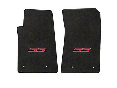 Lloyd Velourtex Front Floor Mats with SS Logo; Black (10-15 Camaro)