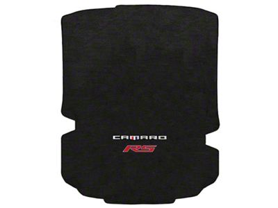 Lloyd Velourtex Trunk Mat with Camaro and Red RS Logo; Black (16-24 Camaro Coupe)