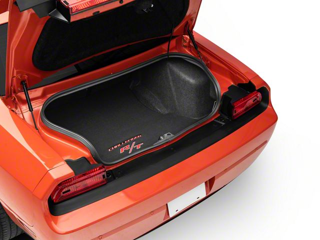 Lloyd Trunk Mat with Challenger and Red RT Logo; Black (12-23 Challenger, Excluding AWD)