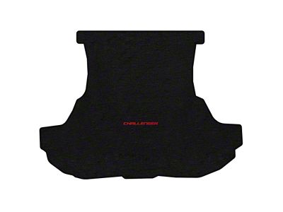 Lloyd Trunk Mat with Challenger Red Logo; Black (08-10 Challenger w/o Subwoofer)