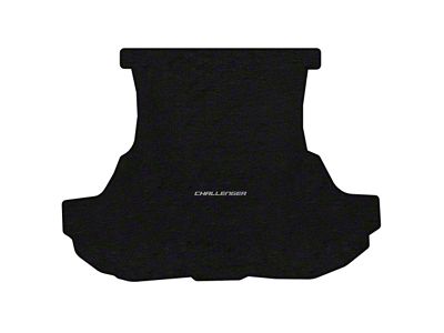 Lloyd Trunk Mat with Challenger Silver Logo; Black (08-10 Challenger w/o Subwoofer)