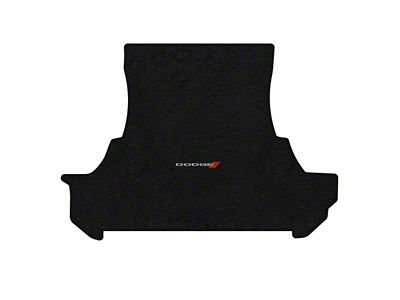 Lloyd Trunk Mat with Dodge and Stripe Logo; Black (12-23 Challenger, Excluding AWD)