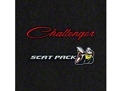 Lloyd Ultimat Front and Rear Floor Mats with Challenger and Scat Pack Logo; Ebony (11-23 RWD Challenger)