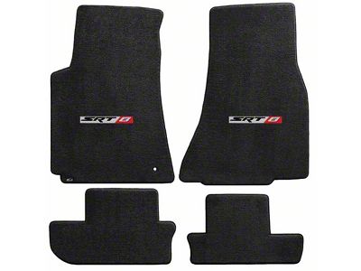 Lloyd Ultimat Front and Rear Floor Mats with SRT8 Logo; Black (08-10 Challenger)