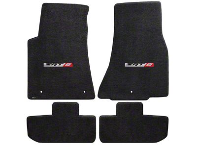 Lloyd Ultimat Front and Rear Floor Mats with SRT8 Logo; Black (11-23 Challenger, Excluding AWD)