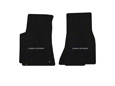 Lloyd Velourtex Front Floor Mats with Challenger Logo; Black (08-10 Challenger)