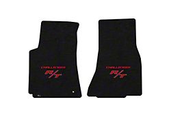 Lloyd Velourtex Front Floor Mats with Challenger and Red RT Logo; Black (08-10 Challenger)
