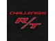 Lloyd Velourtex Front Floor Mats with Challenger and Red RT Logo; Black (08-10 Challenger)