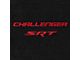 Lloyd Velourtex Front Floor Mats with Challenger and Red SRT Logo; Black (08-10 Challenger)