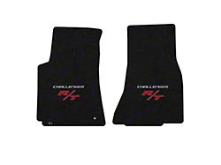 Lloyd Velourtex Front Floor Mats with Challenger and Silver RT Logo; Black (08-10 Challenger)
