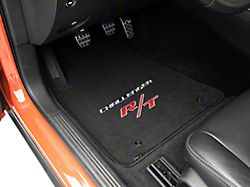 Lloyd Velourtex Front Floor Mats with Challenger and Silver RT Logo; Black (11-23 Challenger, Excluding AWD)