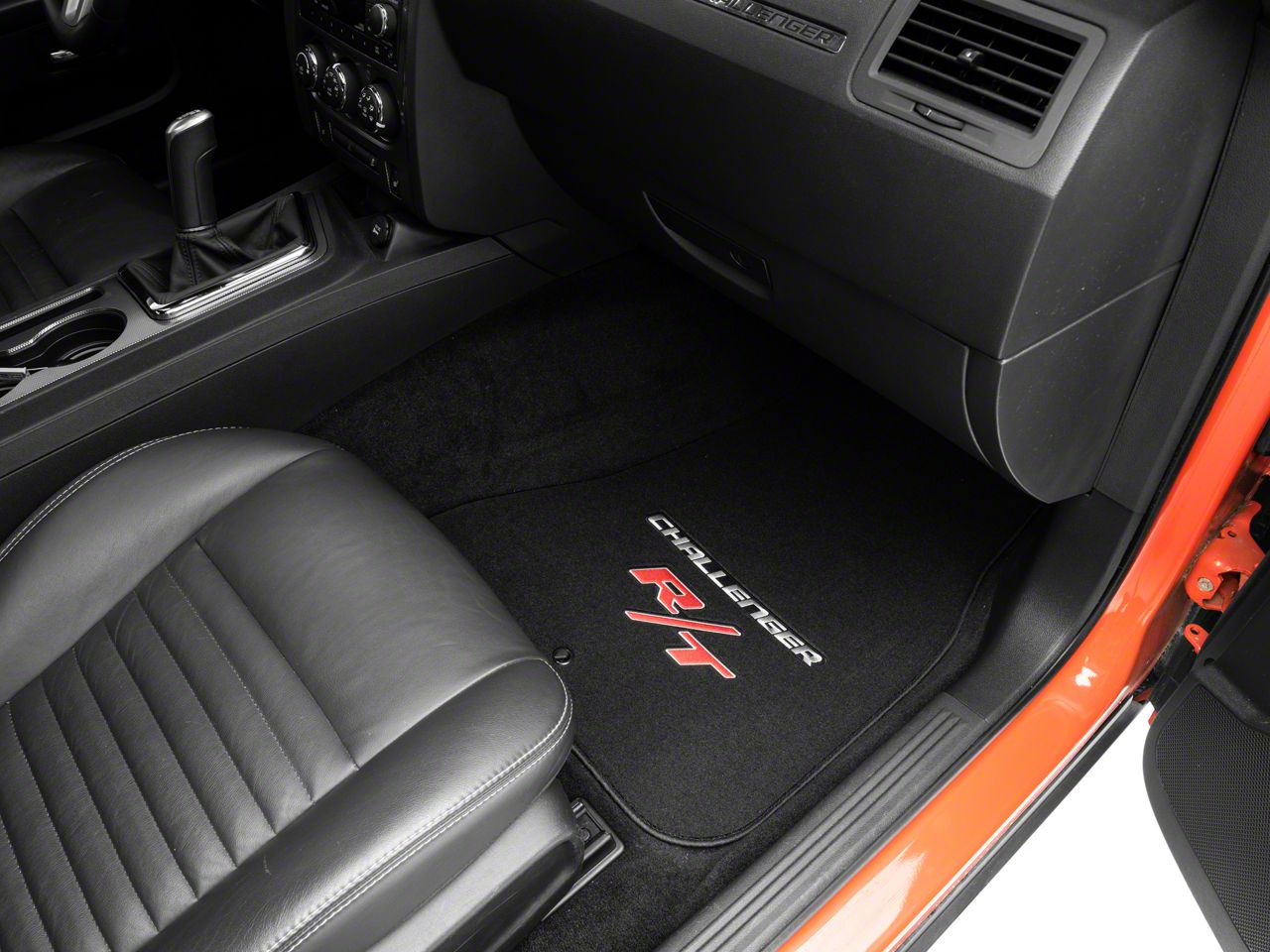 Lloyd Mats Velourtex Front Floor Mats For Corvette 1991-1996 - Black With Red C4 Flag & Silver Lettering