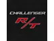 Lloyd Velourtex Front Floor Mats with Challenger and Silver RT Logo; Black (17-23 AWD Challenger)