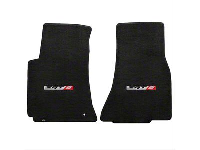 Lloyd Velourtex Front Floor Mats with SRT8 Logo; Black (08-10 Challenger)