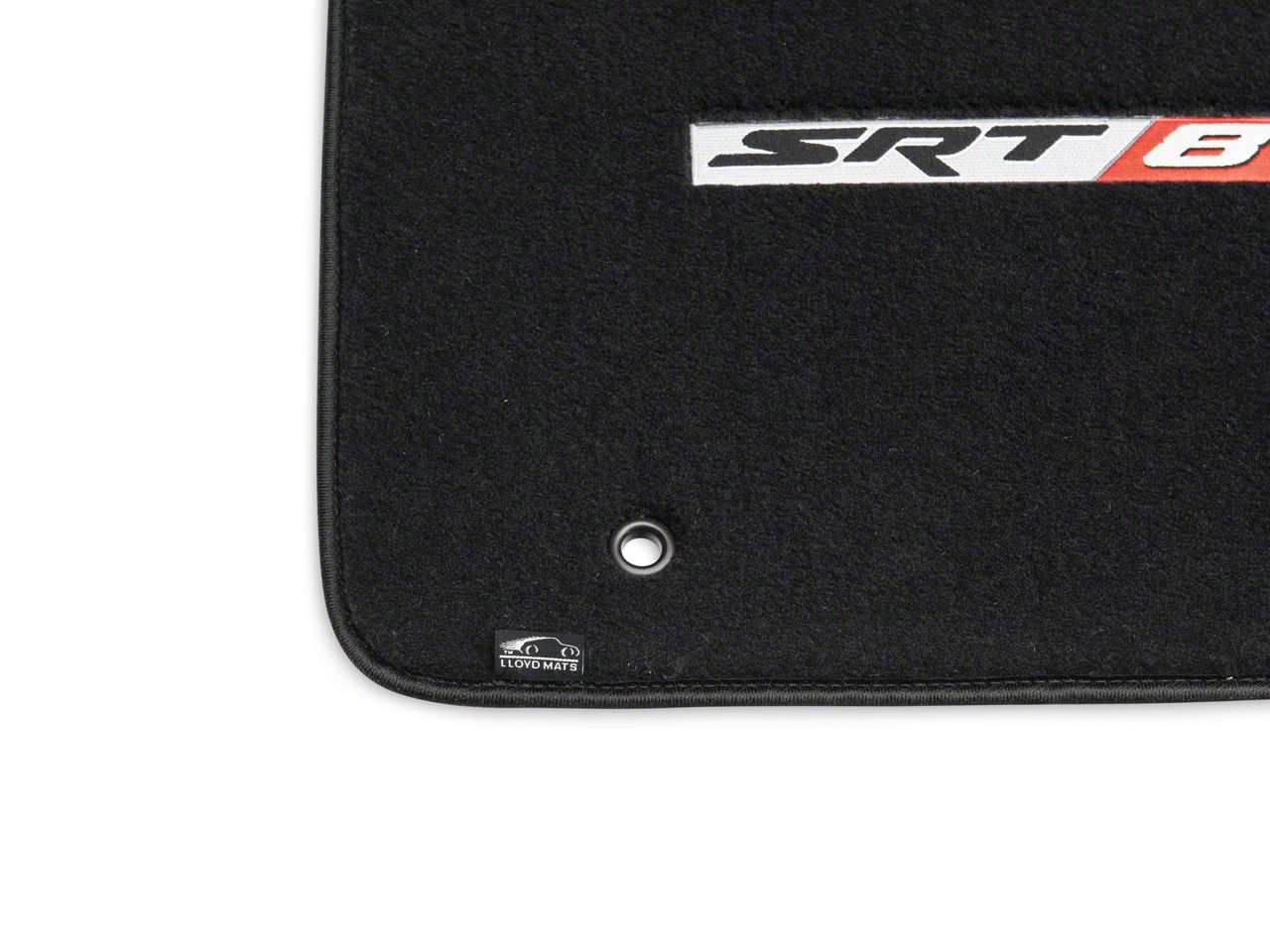 Lloyd Challenger Velourtex Front Floor Mats with SRT8 Logo; Black