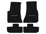 Lloyd Velourtex Front and Rear Floor Mats with Challenger Silver Logo; Black (11-23 Challenger, Excluding AWD)