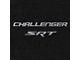 Lloyd Velourtex Front and Rear Floor Mats with Challenger and Silver SRT Logo; Black (11-23 Challenger, Excluding AWD)