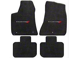 Lloyd Ultimat Front and Rear Floor Mats with Dodge Logo; Black (11-23 RWD Charger)