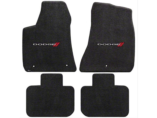 Lloyd Ultimat Front and Rear Floor Mats with Dodge Logo; Black (11-23 RWD Charger)