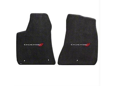 Lloyd Ultimat Front Floor Mats with Dodge Logo; Black (11-23 Charger, Excluding AWD)