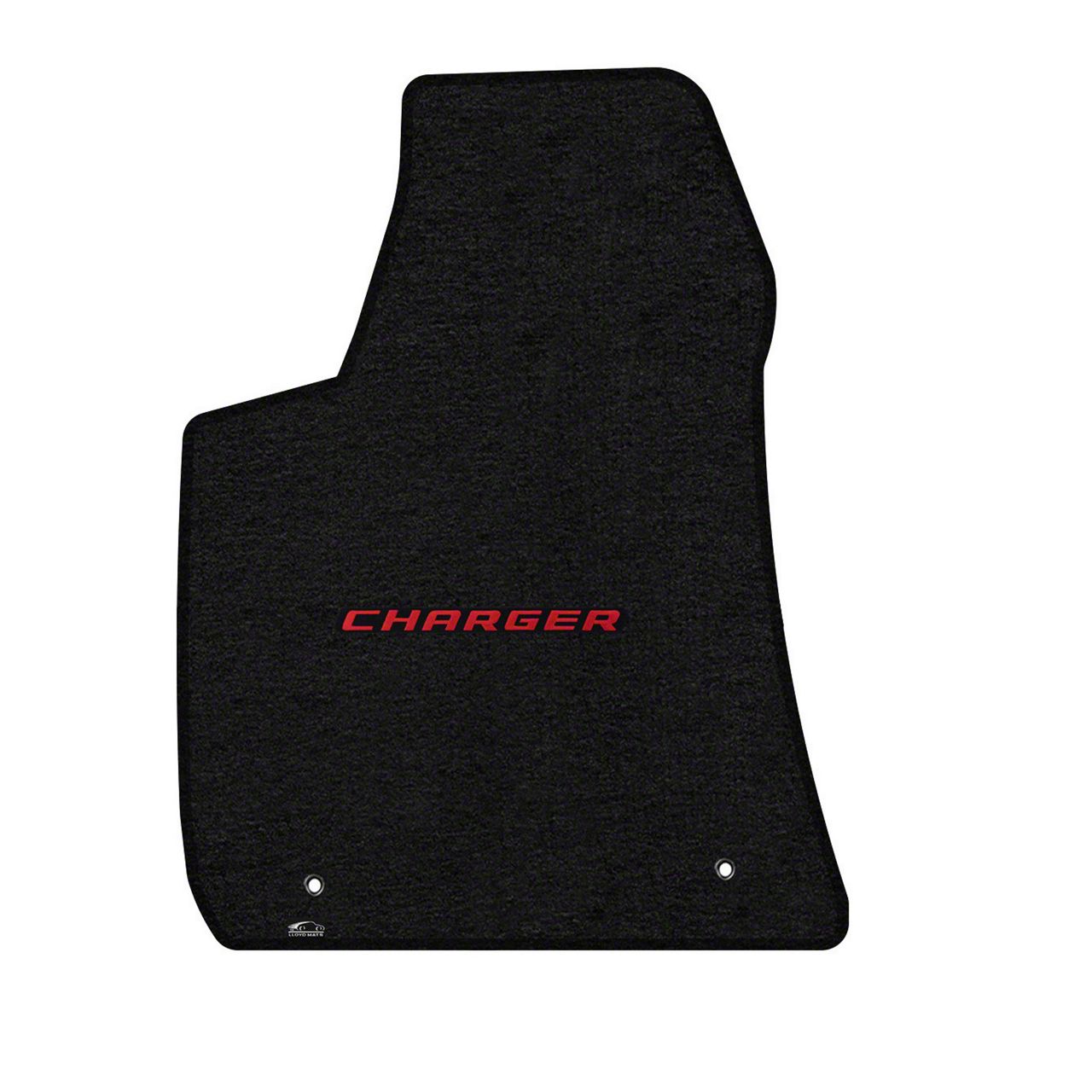 Lloyd Charger Velourtex Front Floor Mats with Red Charger Logo