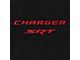 Lloyd Velourtex Front Floor Mats with Red SRT Logo; Black (11-23 RWD Charger)