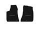 Lloyd Velourtex Front Floor Mats with Silver Charger Logo; Black (11-23 RWD Charger)