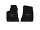Lloyd Velourtex Front Floor Mats with Silver and Red R/T Logo; Black (11-23 RWD Charger)