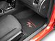 Lloyd Velourtex Front and Rear Floor Mats with Red Charger Logo; Black (11-23 RWD Charger)