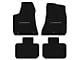 Lloyd Velourtex Front and Rear Floor Mats with Silver Charger Logo; Black (11-23 RWD Charger)