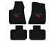 Lloyd Velourtex Front and Rear Floor Mats with Silver and Red R/T Logo; Black (11-23 RWD Charger)