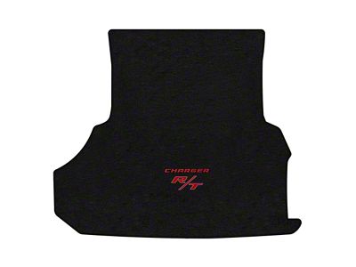 Lloyd Velourtex Trunk Mat with Red R/T Logo; Black (13-23 Charger w/ Subwoofer)