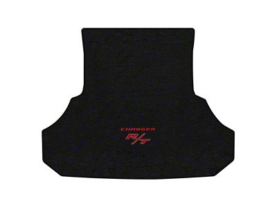 Lloyd Velourtex Trunk Mat with Red R/T Logo; Black (13-23 Charger w/o Subwoofer)