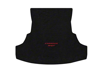 Lloyd Velourtex Trunk Mat with Red SRT Logo; Black (11-12 Charger)