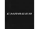 Lloyd Velourtex Trunk Mat with Silver Charger Logo; Black (11-12 Charger)