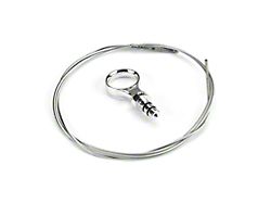 Lokar Billet Aluminum Direct Mount Engine Dipstick; Brite (97-19 Corvette C5, C6 & C7)