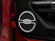 SpeedForm Lower Door Speaker Trim with 5.0 Logo; Brushed (15-23 Mustang GT)