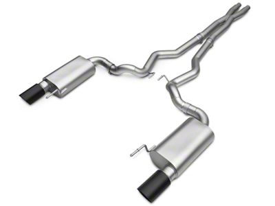 LTH Mid-Pipe Exhaust and Axle-Back Exhaust System with Black Tips (15-17 Mustang GT)