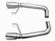 LTH Muffler Delete Axle-Back Exhaust with Titan Silver Tips (15-17 Mustang GT)