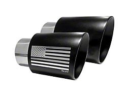 LTH Patriot Series Exhaust Tips for TruDual Mufflers; 3-Inch; Black (Fits 2.75-Inch Tailpipe)