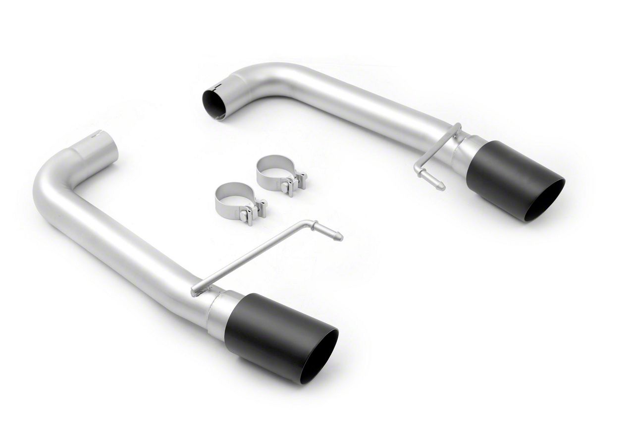 LTH Mustang Muffler Delete AxleBack Exhaust with Patriot Black Tips