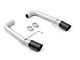 LTH Muffler Delete Axle-Back Exhaust with Patriot Black Tips (15-17 Mustang GT)