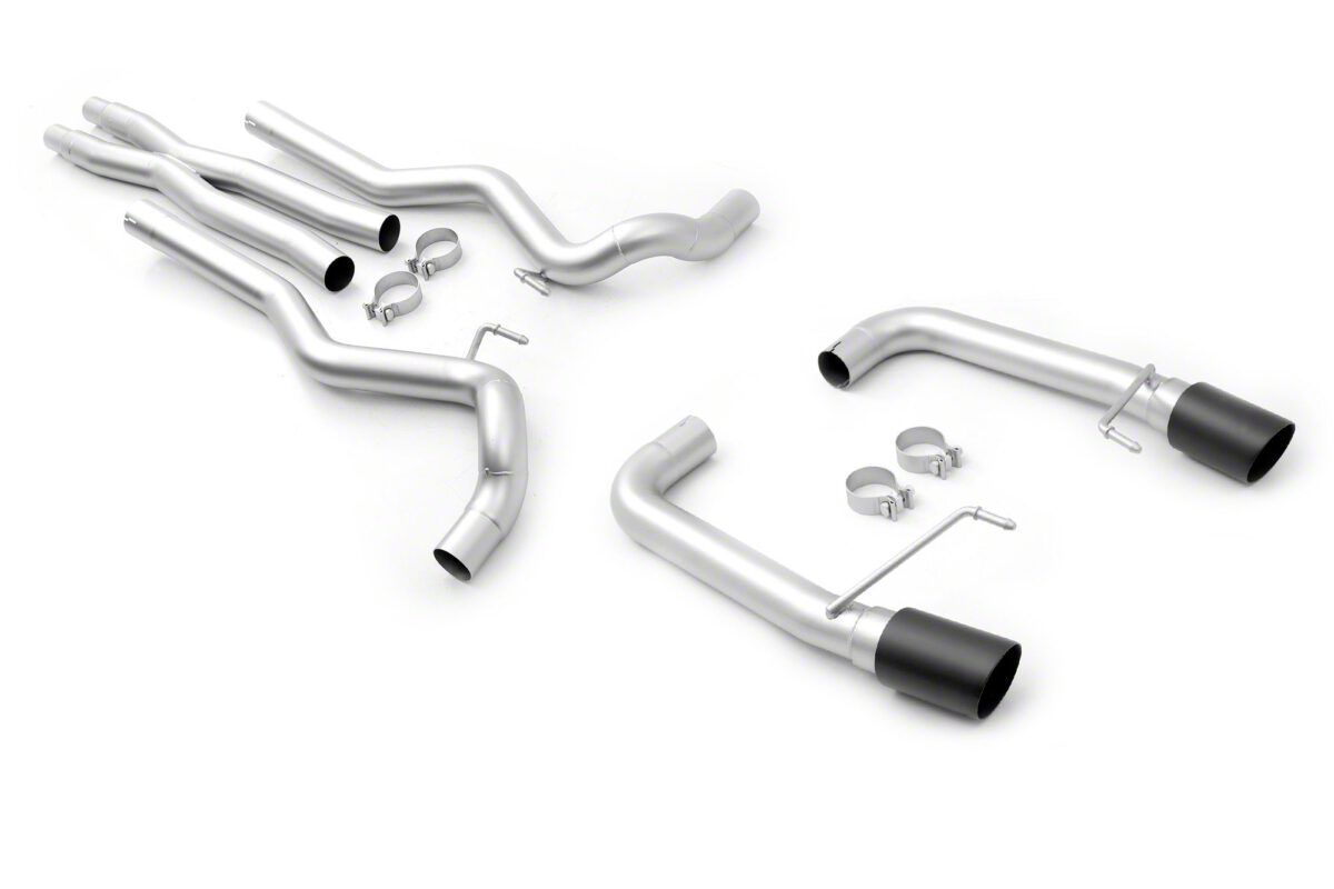 LTH Mustang Race CatBack Exhaust with Patriot Series Black Tips